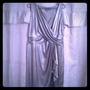 Chaps silver romantic dress.